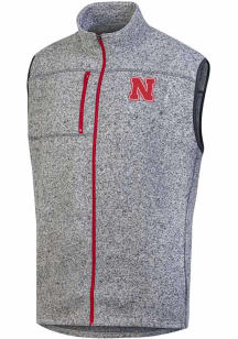 Champion Nebraska Cornhuskers Mens Grey Stadium Artic Fleece Sleeveless Jacket
