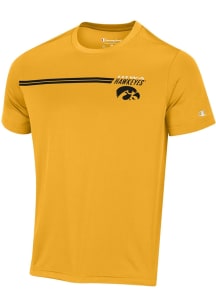 Champion Iowa Hawkeyes Gold Stadium Impact Short Sleeve T Shirt