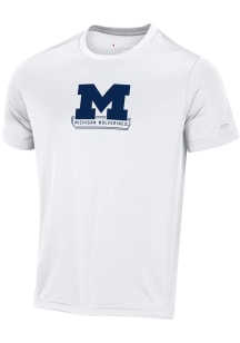 Champion Michigan Wolverines White Stadium Impact Short Sleeve T Shirt