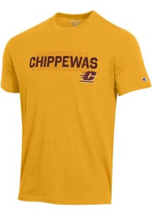 Champion Central Michigan Chippewas Gold Stadium Shadow Short Sleeve T Shirt
