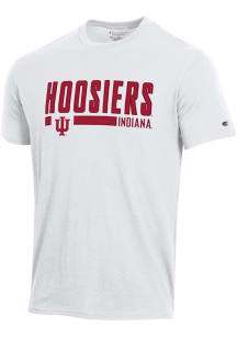Champion Indiana Hoosiers White Stadium Distressed Short Sleeve T Shirt
