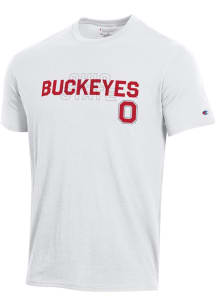 Champion Ohio State Buckeyes White Stadium Shadow Short Sleeve T Shirt
