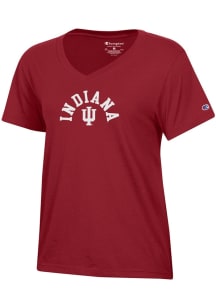 Champion Indiana Hoosiers Womens Cardinal Arch Core Short Sleeve T-Shirt