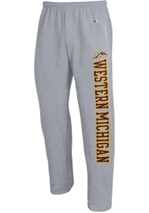 Champion Western Michigan Broncos Mens Grey Open Bottom Logo Sweatpants