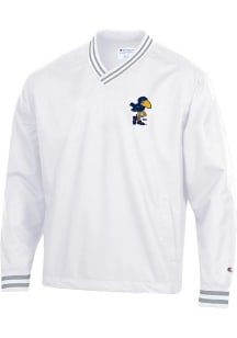 Champion Kansas Jayhawks Mens White Super Fan Scout Pullover Pullover Jackets