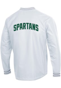 Champion Michigan State Spartans Mens White Super Fan Scout Pullover Pullover Jackets