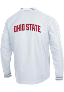 Champion Ohio State Buckeyes Mens White Super Fan Scout Pullover Pullover Jackets