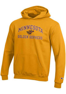 Champion Minnesota Golden Gophers Youth Gold No 1 Long Sleeve Hoodie
