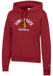 Champion Iowa State Cyclones Womens Cardinal Powerblend Hooded Sweatshirt
