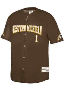 Champion Western Michigan Broncos Mens Brown Sublimated Fashion Baseball Jersey