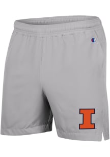 Champion Illinois Fighting Illini Mens Grey Woven Shorts