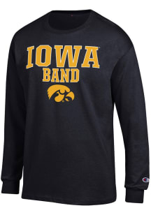 Champion Iowa Hawkeyes Black Stacked Band Long Sleeve T Shirt
