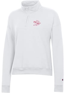Champion Nebraska Cornhuskers Womens White Powerblend Qtr Zip