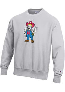 Champion Nebraska Cornhuskers Mens Grey Herbie Reverse Weave Long Sleeve Crew Sweatshirt