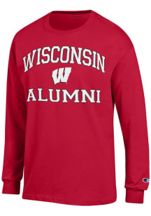 Champion Wisconsin Badgers Red Alumni Graphic Long Sleeve T Shirt