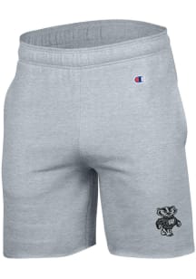 Champion Wisconsin Badgers Mens Grey Team Mascot Shorts