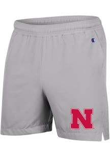 Champion Nebraska Cornhuskers Mens Grey Woven Shorts