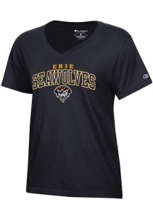 Champion Erie SeaWolves Womens Black Core Short Sleeve T-Shirt
