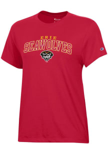 Champion Erie SeaWolves Womens Red Core Short Sleeve T-Shirt