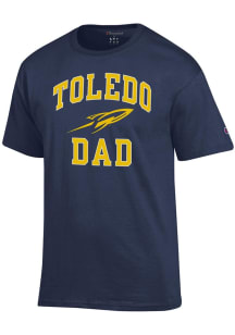 Champion Toledo Rockets Navy Blue Number One Design Dad Short Sleeve T Shirt