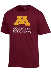 Champion Minnesota Golden Gophers Maroon College Of Education Short Sleeve T Shirt