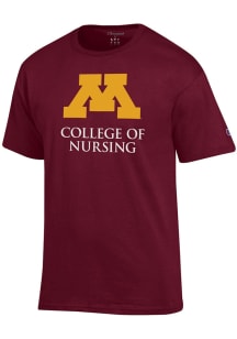 Champion Minnesota Golden Gophers Maroon College Of Nursing Short Sleeve T Shirt