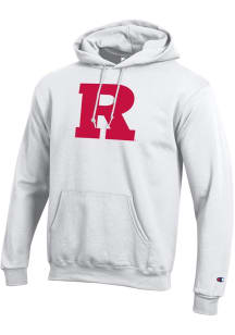 Champion Rutgers Scarlet Knights Mens White Primary Logo Long Sleeve Hoodie