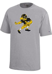 Champion Iowa Hawkeyes Youth Grey Primary Logo Short Sleeve T-Shirt