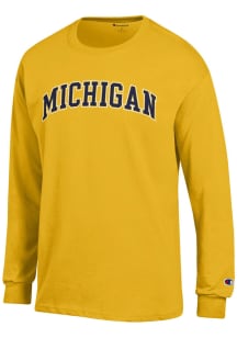 Champion Michigan Wolverines Yellow Rally Loud Big Ten Long Sleeve T Shirt