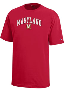 Champion Maryland Terrapins Youth Red Primary Logo Short Sleeve T-Shirt