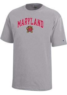 Champion Maryland Terrapins Youth Grey Primary Logo Short Sleeve T-Shirt