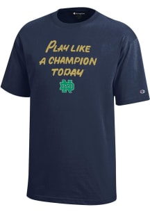Champion Notre Dame Fighting Irish Youth Navy Blue Primary Logo Short Sleeve T-Shirt