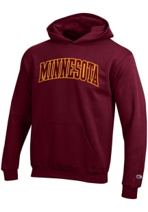 Champion Minnesota Golden Gophers Youth Maroon Primary Logo Long Sleeve Hoodie
