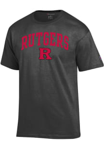 Champion Rutgers Scarlet Knights Grey Arch Mascot Cotton Short Sleeve T Shirt