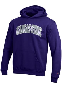Champion K-State Wildcats Youth Purple No 1 Long Sleeve Hoodie