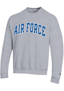 Champion Air Force Falcons Mens Grey Twill Arch Name Long Sleeve Crew Sweatshirt
