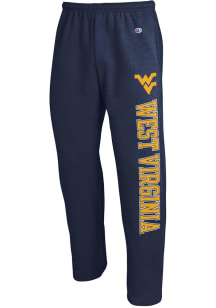Champion West Virginia Mountaineers Mens Navy Blue Mega Team Name Sweatpants