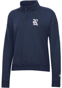 Champion Rice Owls Womens Navy Blue Powerblend Qtr Zip