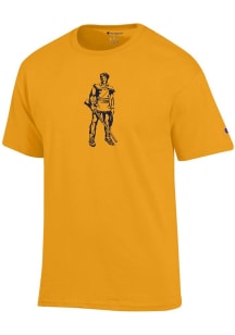 Champion West Virginia Mountaineers Gold Vault Arch Mascot Short Sleeve T Shirt