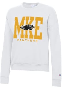 Champion Milwaukee Panthers Womens White Powerblend Crew Sweatshirt