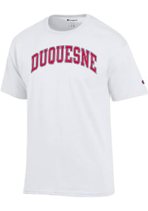 Champion Duquesne Dukes White Arch Name Short Sleeve T Shirt