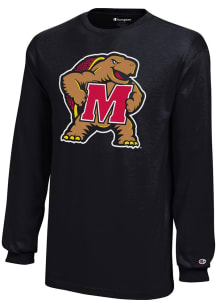 Champion Maryland Terrapins Youth Black Mascot Long Sleeve T-Shirt