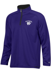 Champion K-State Wildcats Youth Purple Highlight Long Sleeve Quarter Zip Shirt