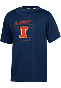 Champion Illinois Fighting Illini Youth Navy Blue Impact Short Sleeve T-Shirt