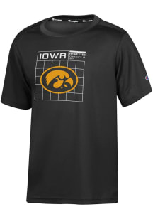 Champion Iowa Hawkeyes Youth Black Impact Short Sleeve T-Shirt