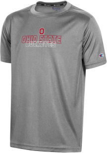 Champion Ohio State Buckeyes Youth Grey Heathered Impact Short Sleeve T-Shirt