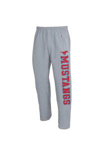 Champion SMU Mustangs Mens Grey Open Sweatpants