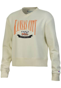 Champion Kansas City Mavericks Womens Ivory Teamwork Crew Sweatshirt