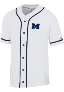 Champion Michigan Wolverines Mens White Super Fan Baseball Jersey