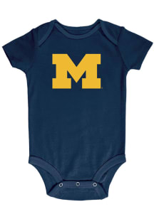 Champion Michigan Wolverines Baby Blue Team Logo One Piece